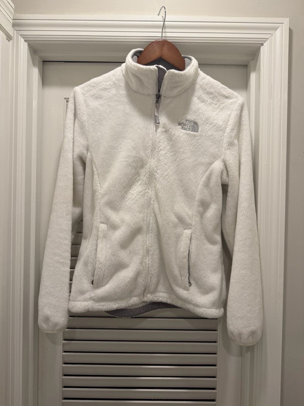 The North Face Women’s S/P Fleece Jacket Full Zip Cream White Soft Plush